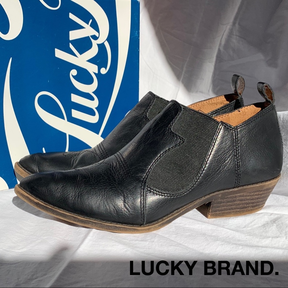 SOLD🖤 LUCKY BRAND 〰️ BLACK JOELLE WESTERN BOOTIES